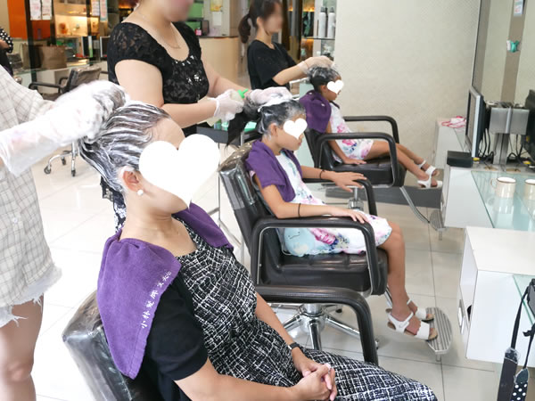 小林髪廊で台湾式シャンプー