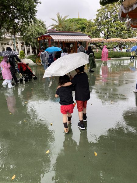 雨の日のディズニーランド