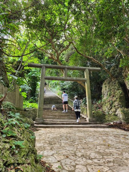 沖縄のシルミチュー＊鳥居の奥の108段の石段