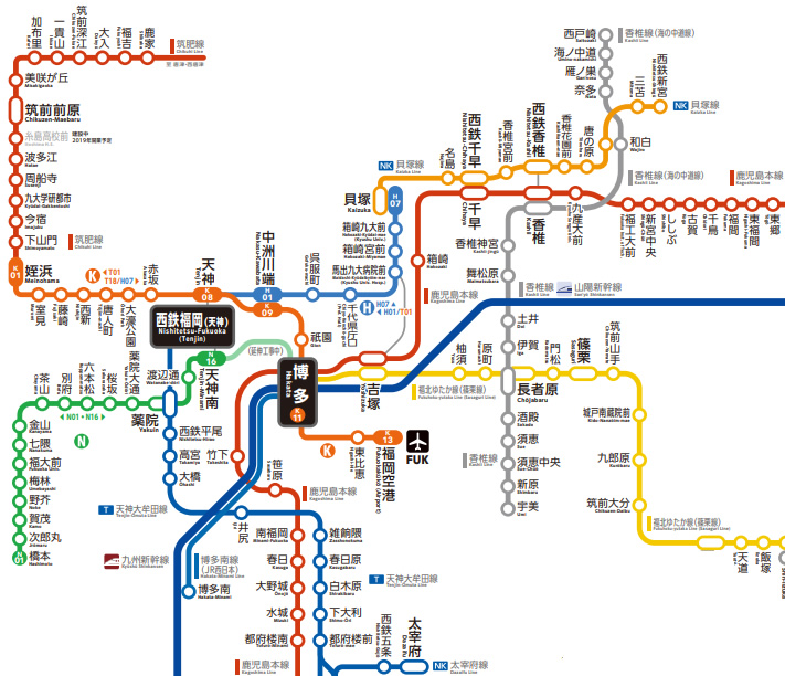 福岡市内路線図