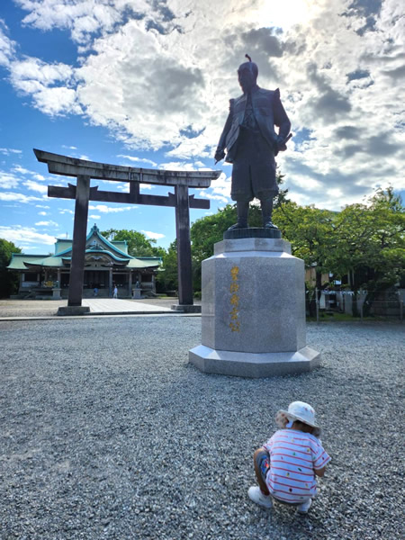 豊国神社の豊臣秀吉公像