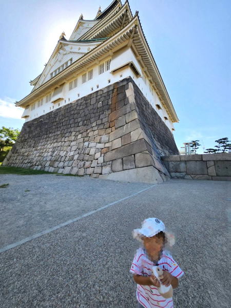 大阪城天守閣の後ろ側