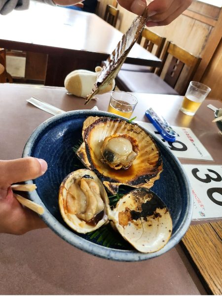 三重でホタテの浜焼き