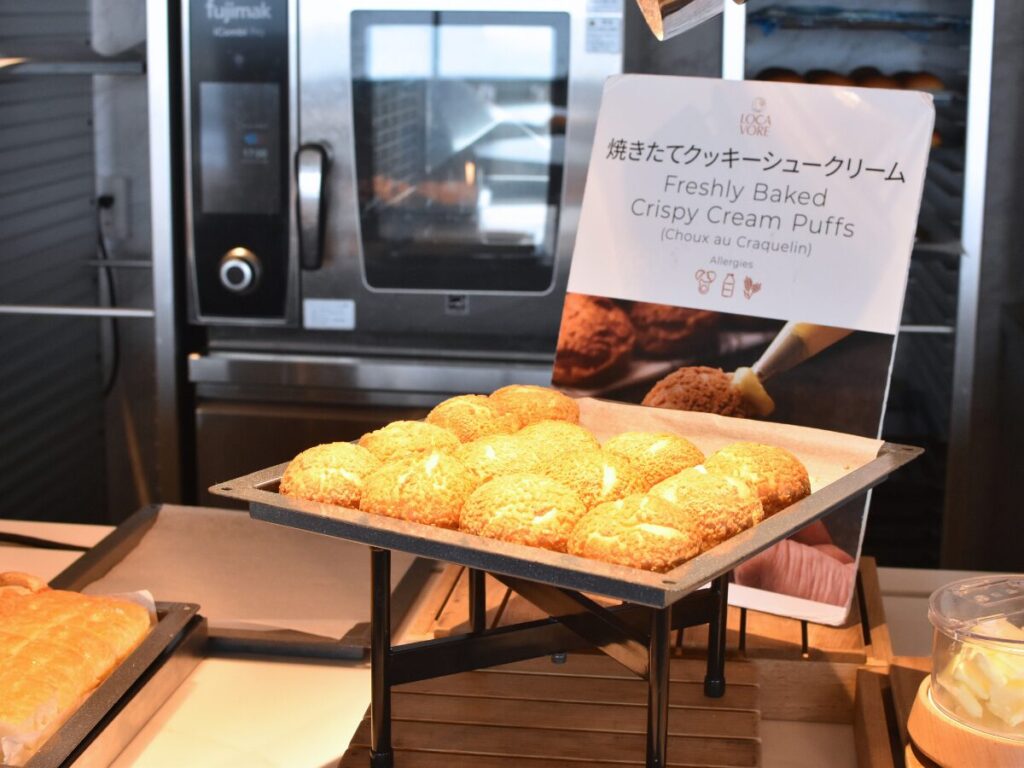 メルキュール佐賀唐津リゾート夕食ビュッフェの焼き立てシュークリーム