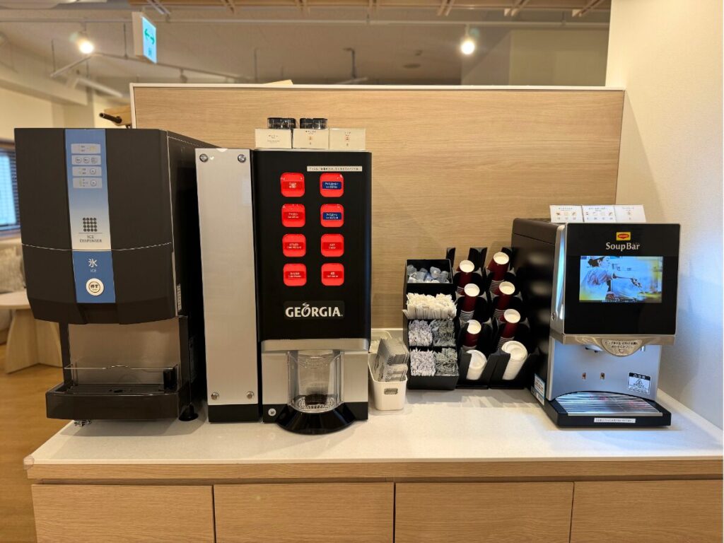 リッチモンドホテル仙台リラックスエリアのドリンク