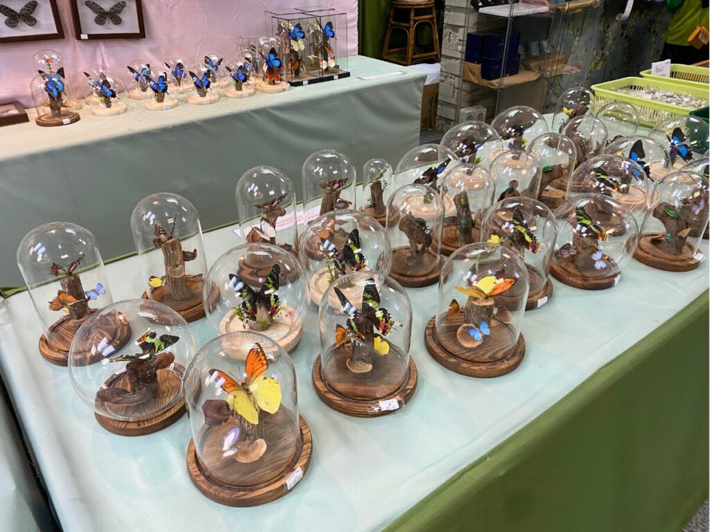 KLバタフライパークの蝶のオブジェ