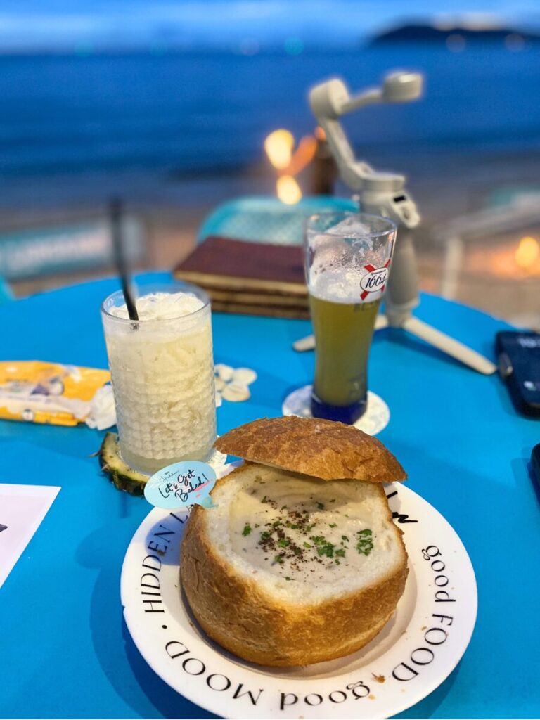 ランカウイ島のファイヤーショーのディナー