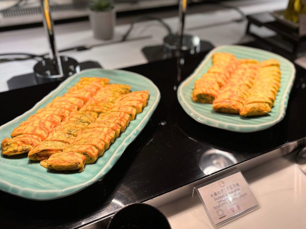 メルキュール福岡宗像リゾート＆スパ｜朝食ビュッフェの糸島ねぎ入り玉子焼き