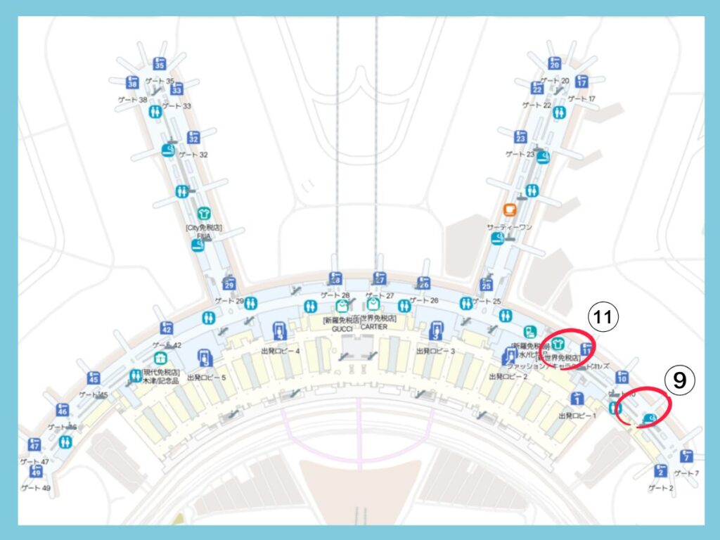 仁川空港第一ターミナルマップ(キッズスペース)