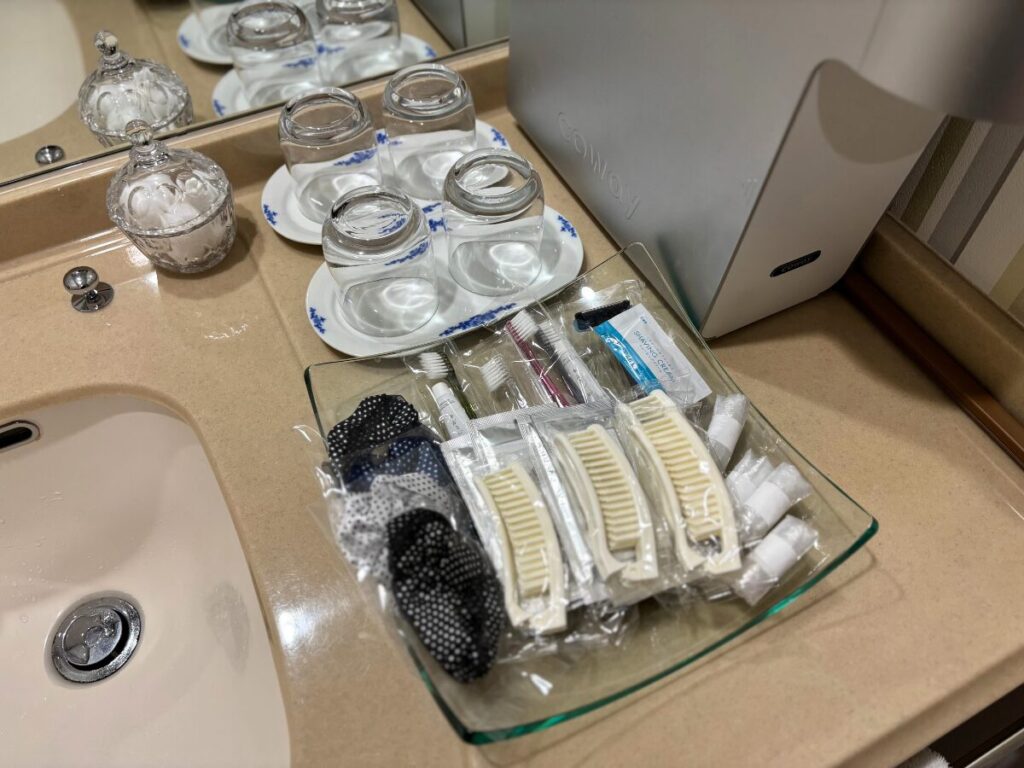 ホテルアムステルダムデラックスルームのアメニティ