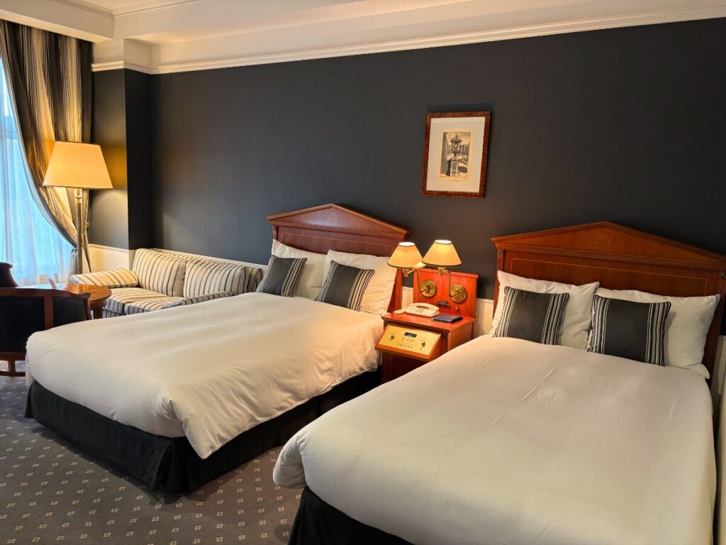 ホテルアムステルダムデラックスルームのベッド