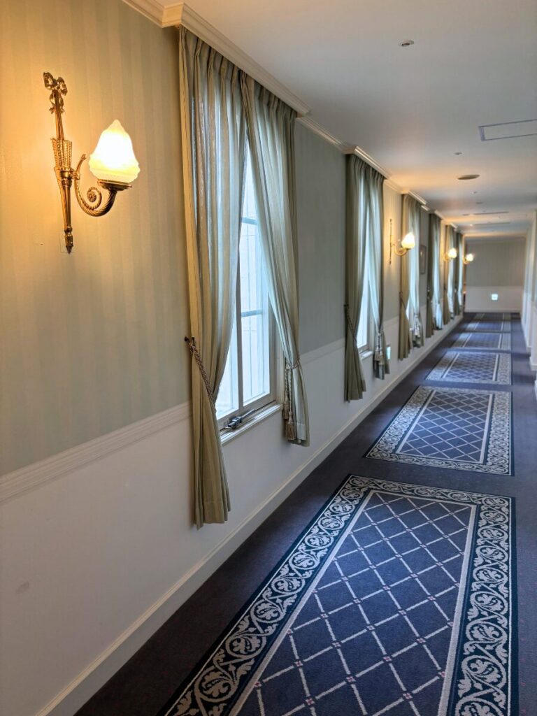 ハウステンボスのホテルアムステルダムの廊下