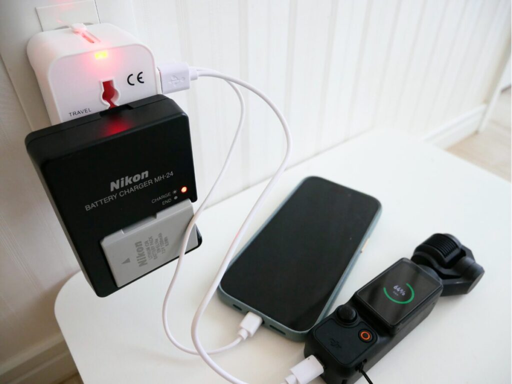 万能マルチプラグ使用中