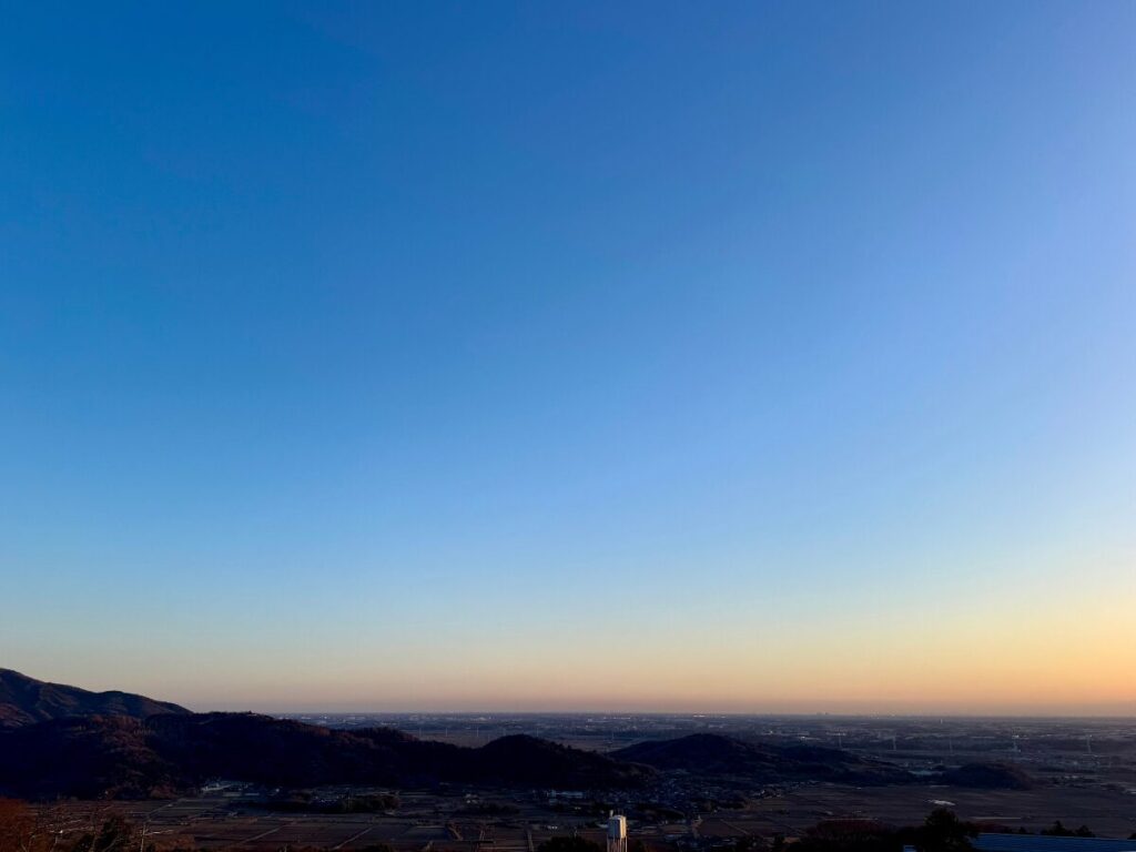亀の井ホテル 筑波山の和室の客室からの眺望